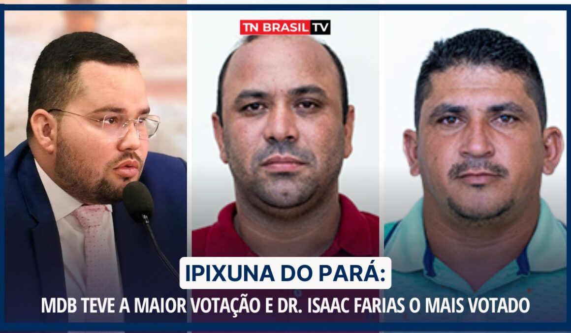 Ipixuna do Pará: MDB teve a maior votação e Dr. Isaac Farias o mais votado