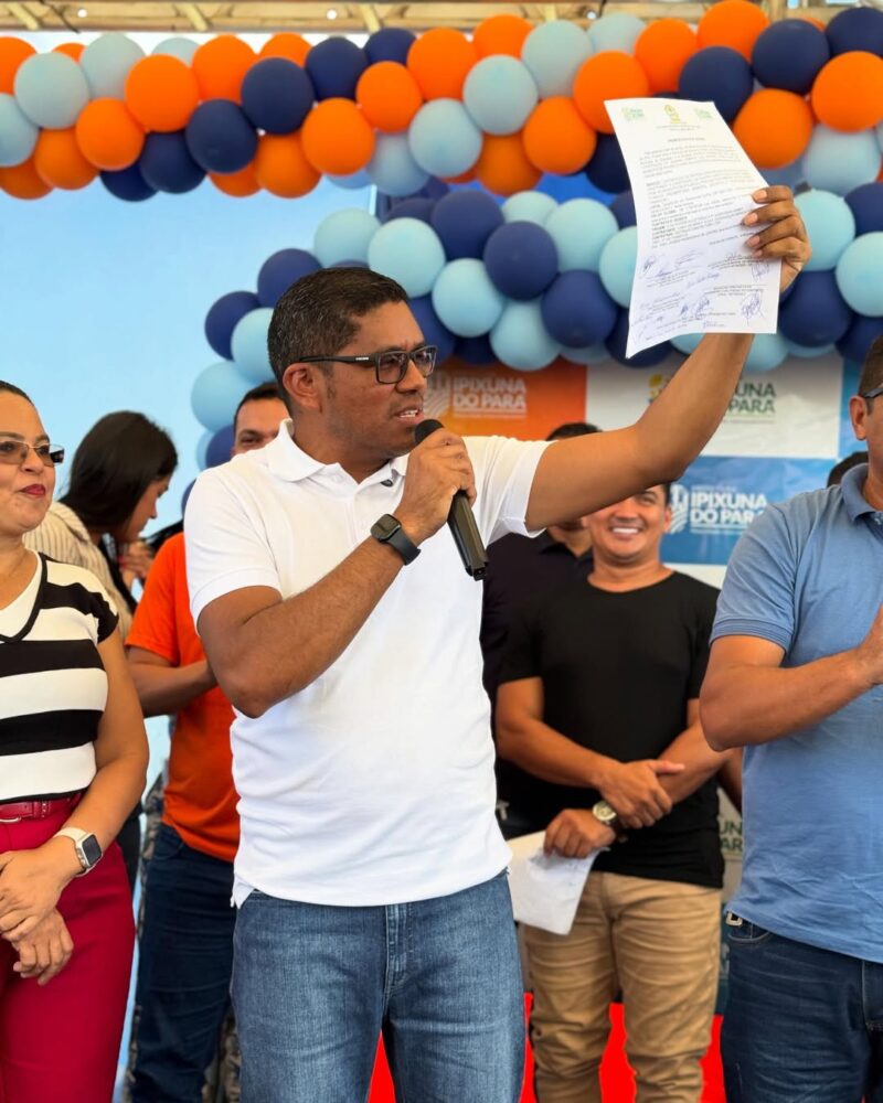 Prefeito Artemes Oliveira assina 'OS' para Ginásio Esportivo da Escola Maria Genoveva em Ipixuna do Pará