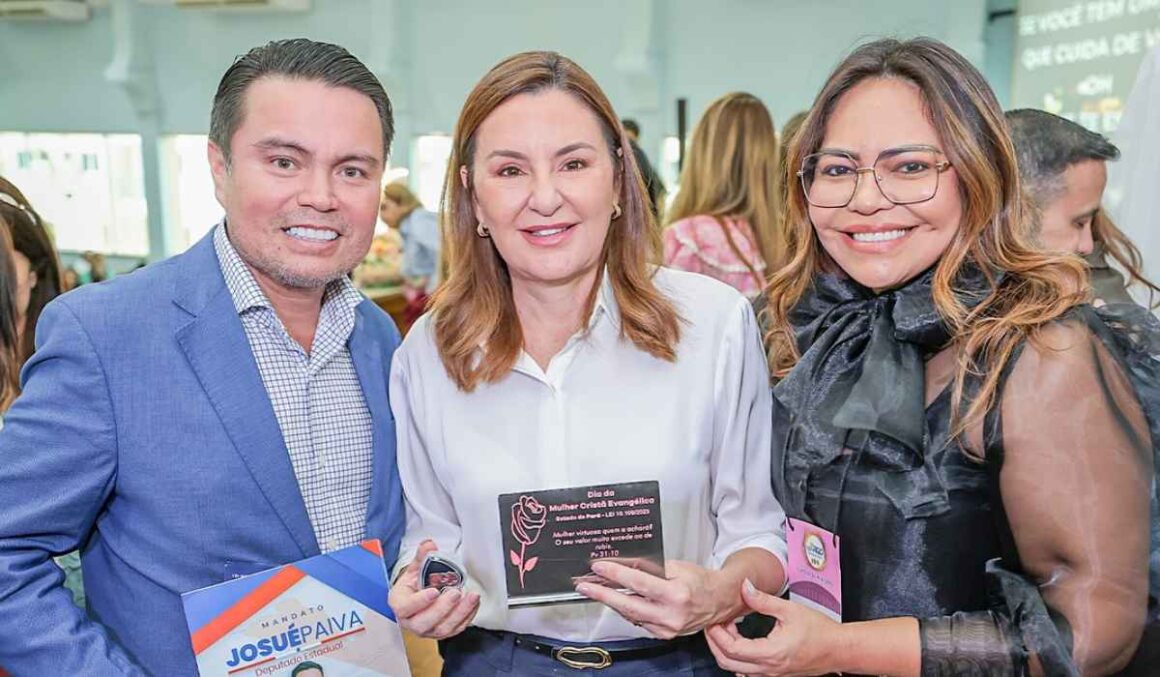Josué Paiva participa de encontro da AEMADEPA ao lado da esposa e lideranças