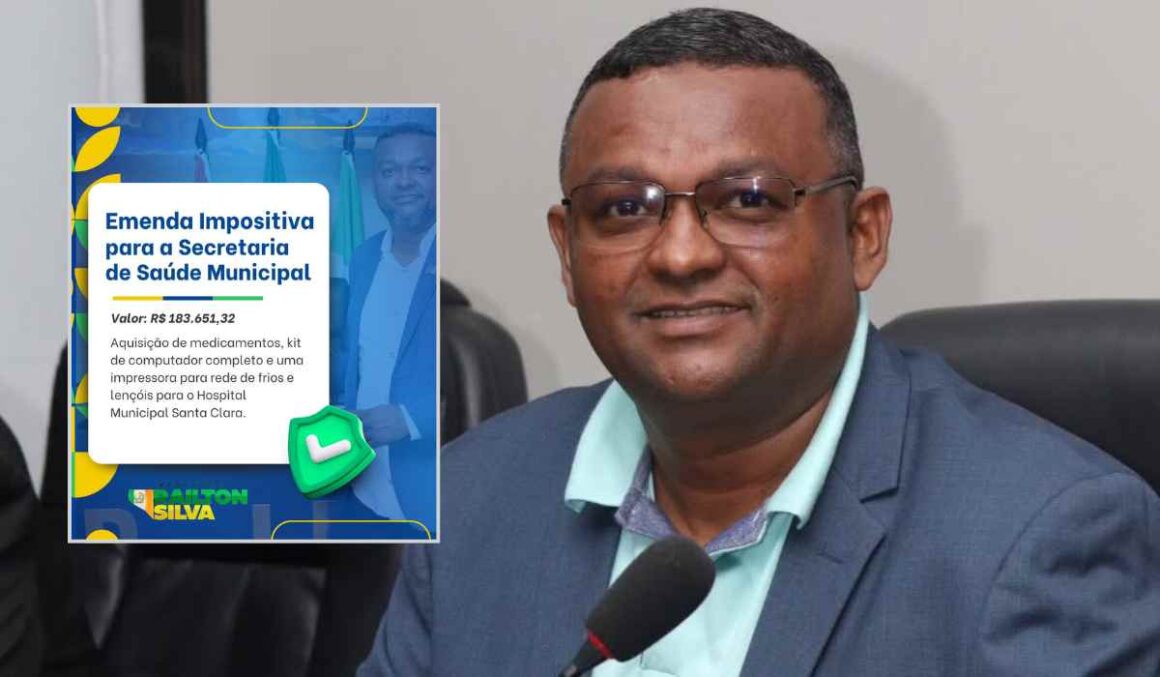 Ipixuna do Pará: Vereador Railton Silva destina mais de R$ 183 mil para a saúde