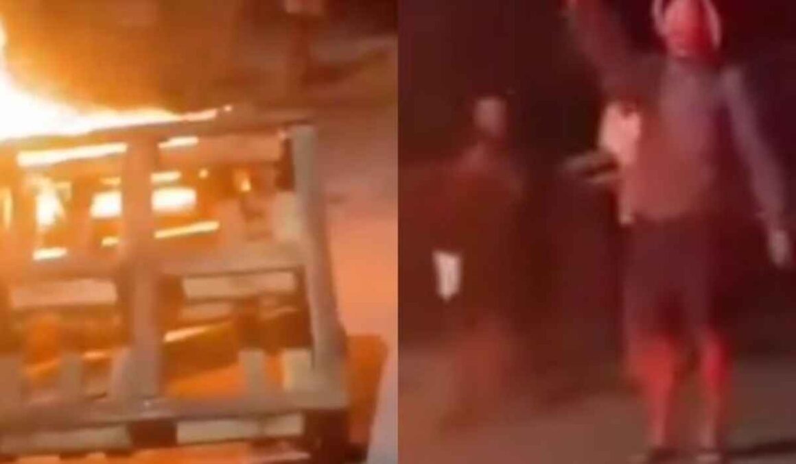 IMAGENS FORTES: homem é jogado vivo em fogueira por membros de facção