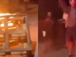 IMAGENS FORTES: homem é jogado vivo em fogueira por membros de facção
