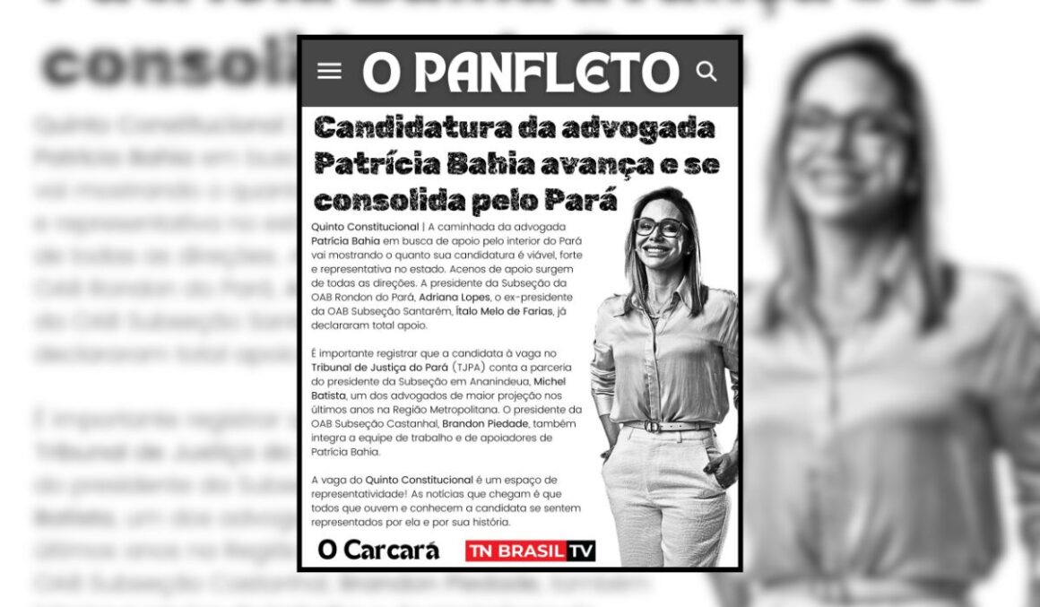 Candidatura da advogada Patrícia Bahia avança e se consolida pelo Pará