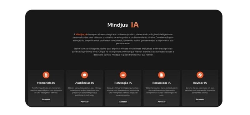 É exatamente com esse foco que a Comunidade MindJus desenvolve suas ferramentas. Por meio de soluções como o Jurisprudência IA, o Memoriais IA e diversos recursos estratégicos, oferecemos aos nossos membros mais agilidade, segurança e assertividade na construção das suas peças e teses defensivas.