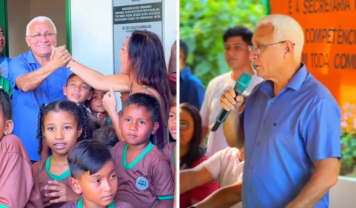 Prefeito de Moju (PA), Rubens Teixeira (MDB), inaugura duas novas escolas no Baixo Moju com investimento no futuro educacional