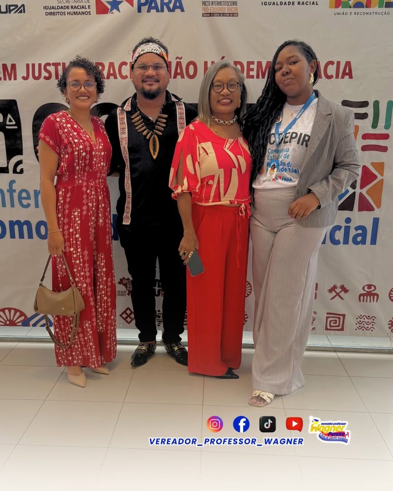 Vereador Wagner Pereira, de Ponta de Pedras, debate justiça racial em conferência estadual