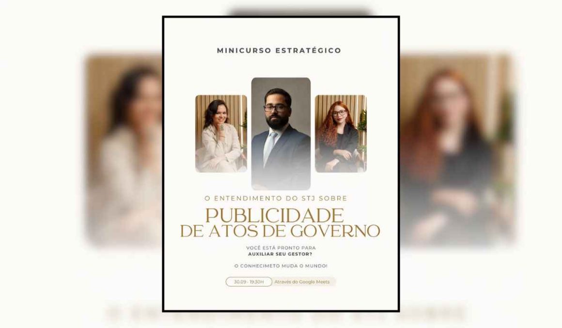 Minicurso Estratégico vai esclarecer regras sobre publicidade de atos de governo