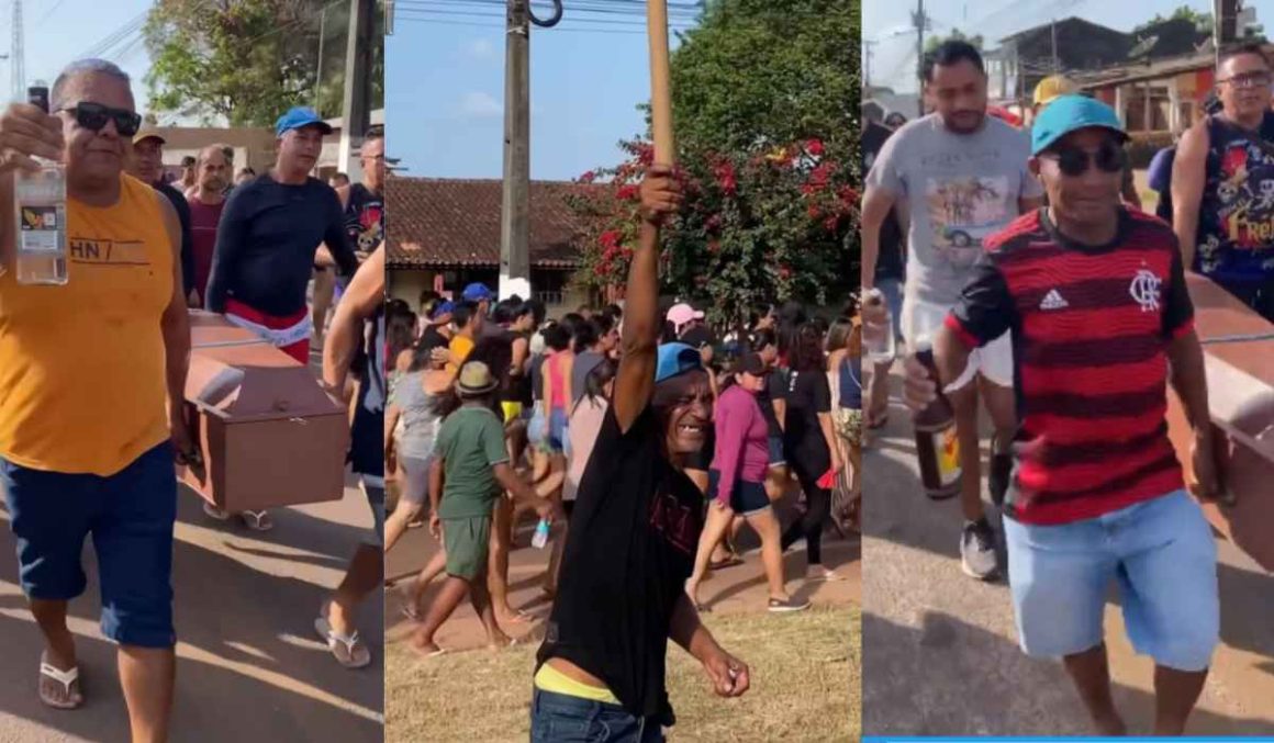 Velório no Pará com fogos, música e cachaça viraliza na web