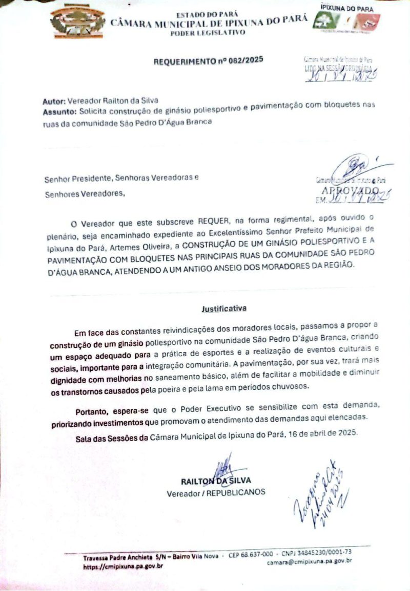 Vereador Railton viabiliza ginásio para comunidade São Pedro; obra era aguardada há anos