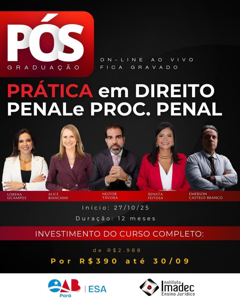Colunista da TN Brasil TV, Renata Feitosa, integrará corpo docente da Pós-Graduação em Direito Penal e Processo Penal do IMADEC