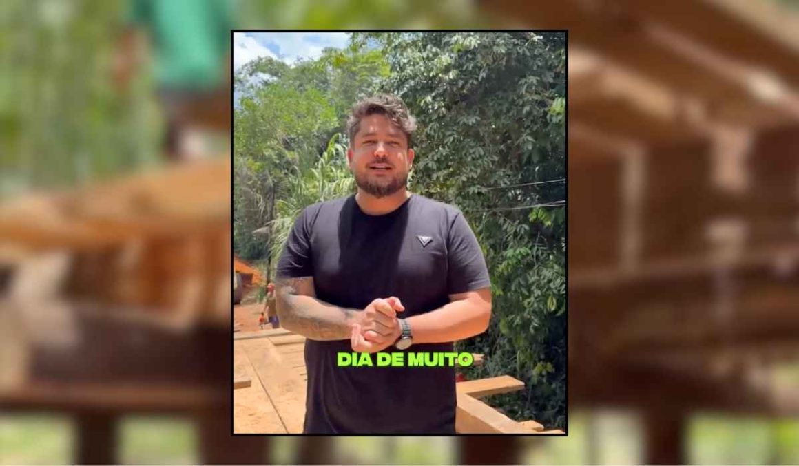 Prefeito Lauro Hoffmann acompanha obras da ponte na Vicinal Quaresma, em Tailândia