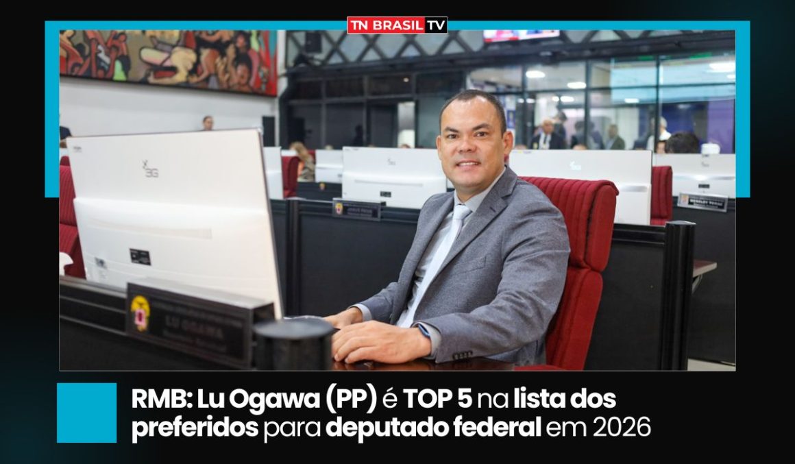 RMB: Lu Ogawa (PP) é TOP 5 na lista dos preferidos para deputado federal em 2026