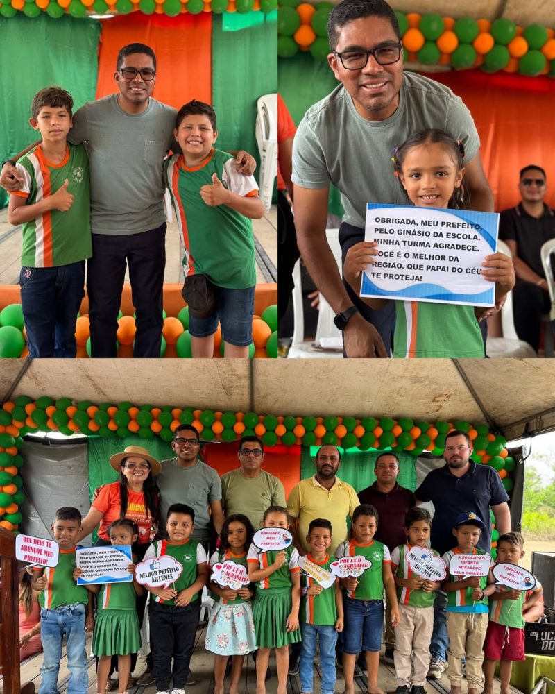 Artemes Oliveira assina Ordem de Serviço para construção do ginásio da Escola Santo Antônio em Ipixuna do Pará