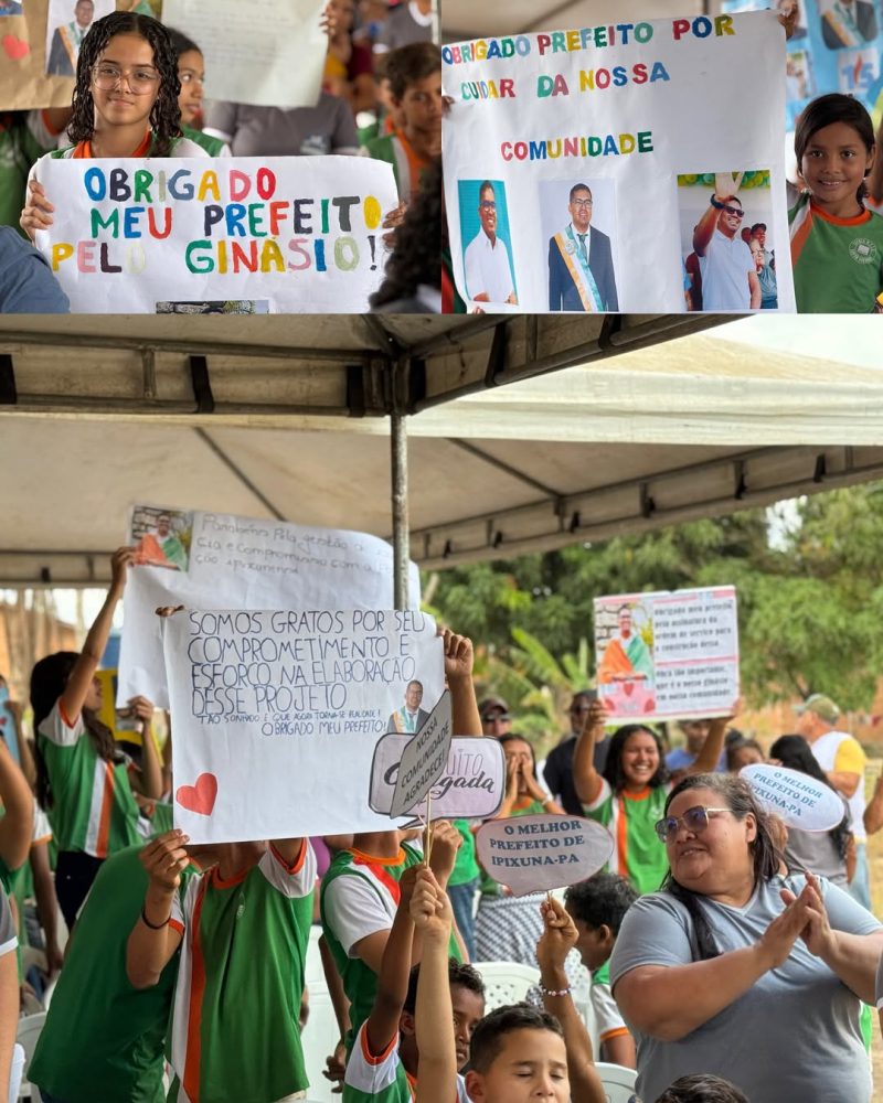 Artemes Oliveira assina Ordem de Serviço para construção do ginásio da Escola Santo Antônio em Ipixuna do Pará