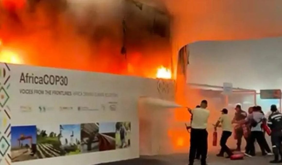 Incêndio atinge pavilhão da COP-30 em Belém; não houve feridos