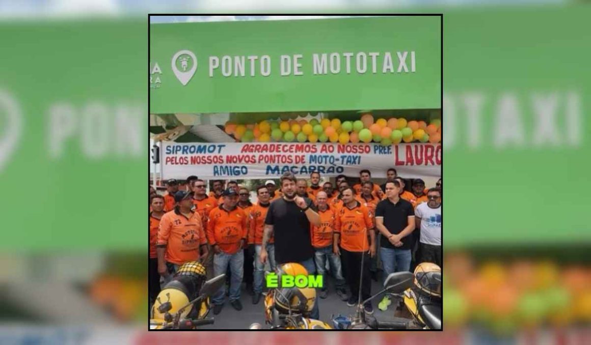 Gestão de Lauro Hoffmann (MDB) entrega novos pontos de mototáxi em Tailândia