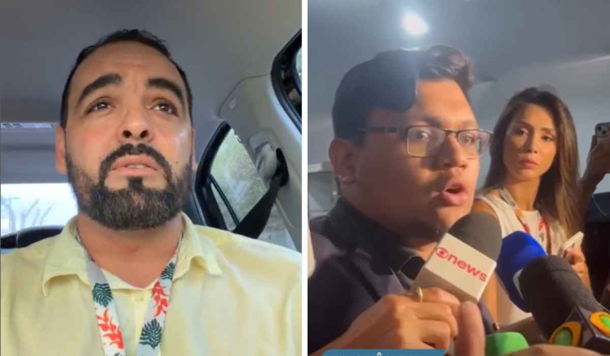 Prefeito Aurélio Goiano e jornalista Wesley Costa se desentendem durante cobertura da COP30