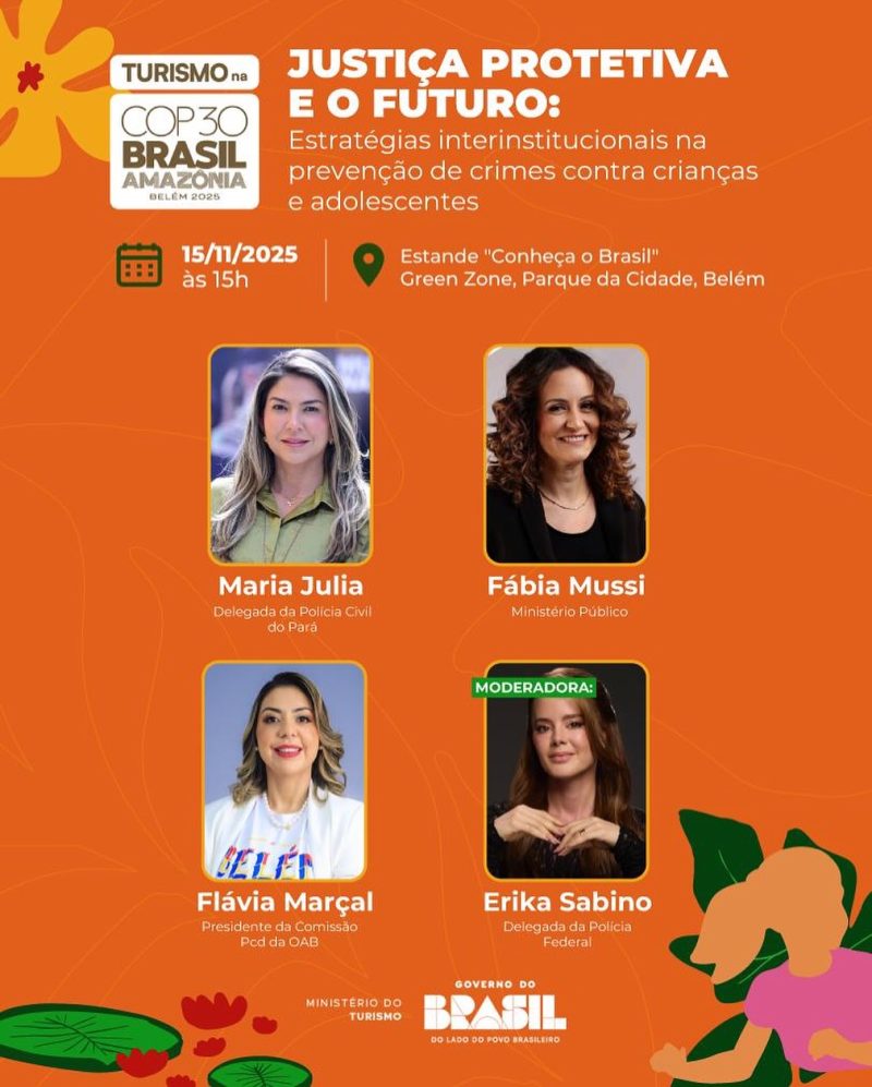 Delegada Maria Julia participa de debate sobre proteção de crianças e adolescentes na COP30