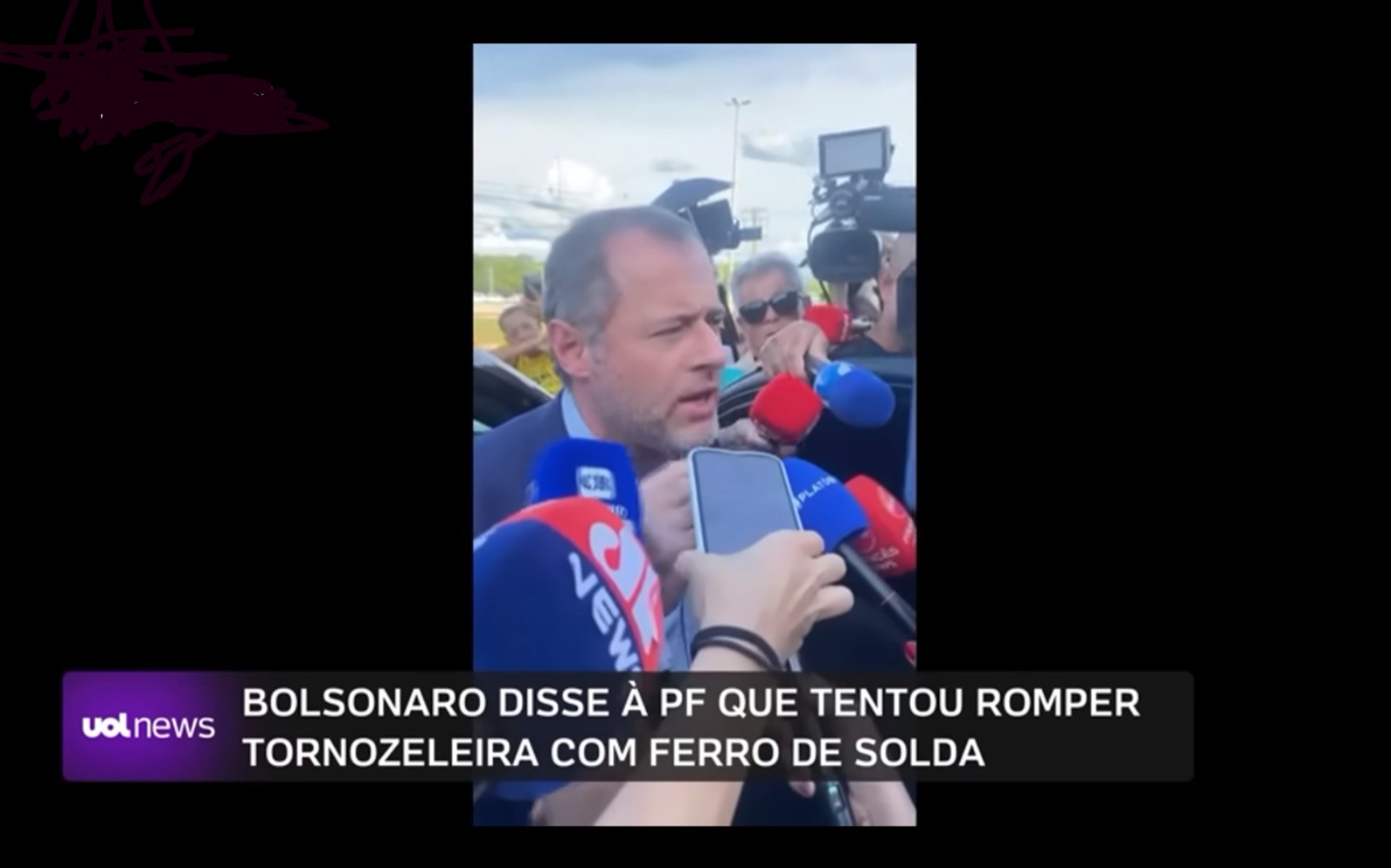 Tornozeleira danificada é "narrativa" disse advogado de Bolsonaro