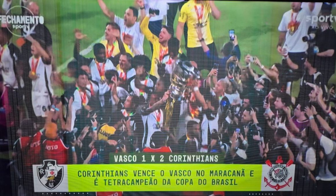 Corinthians vence o Vasco no Maracanã por 2x1 e é Tetracampeão da Copa do Brasil