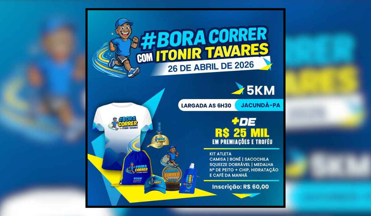 “Bora Correr com Itonir Tavares” incentiva esporte e saúde em Jacundá, sudeste paraense