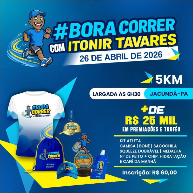 “Bora Correr com Itonir Tavares” incentiva esporte e saúde em Jacundá, sudeste paraense