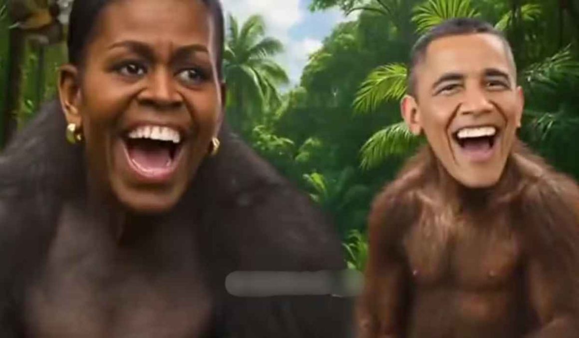 Trump posta vídeo com Obama e Michelle como macacos