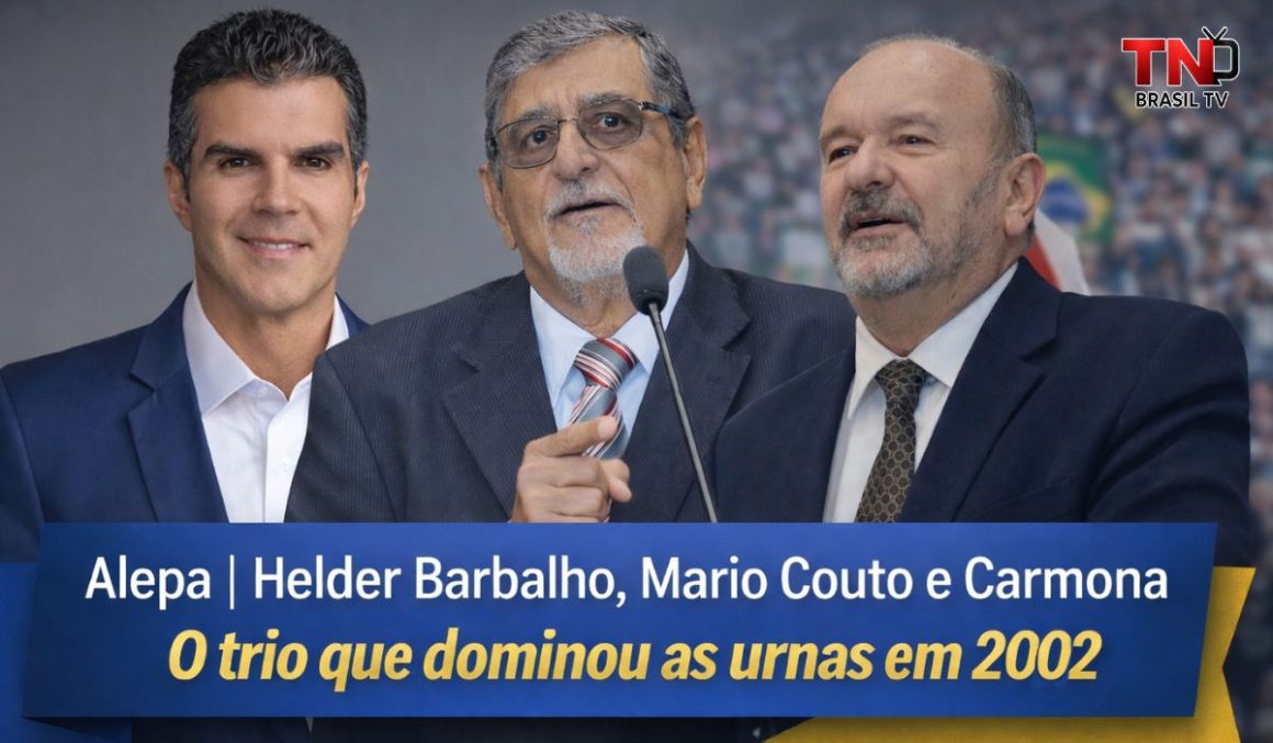 Alepa | Helder Barbalho, Mario Couto e Carmona: O trio que dominou as urnas em 2002 Alepa | Helder Barbalho, Mario Couto e Carmona: O trio que dominou as urnas em 2002