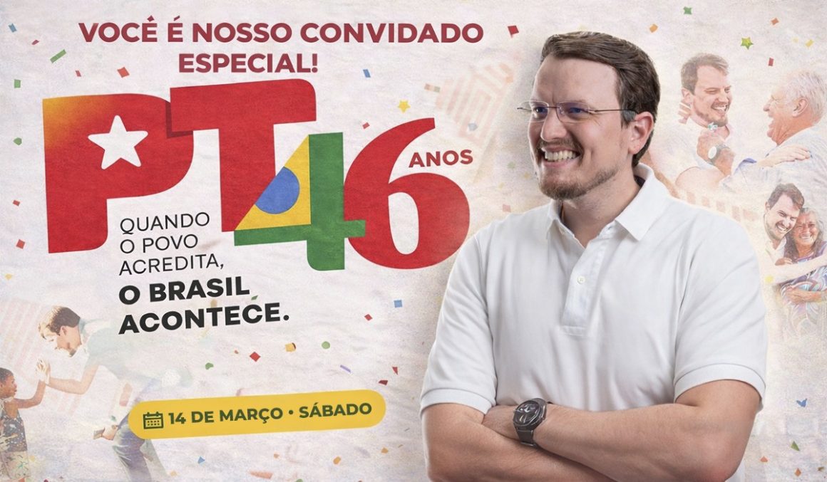 PT do Pará celebra 46 anos em Marabá e fortalece nome de Dirceu como pré-candidato majoritário do partido