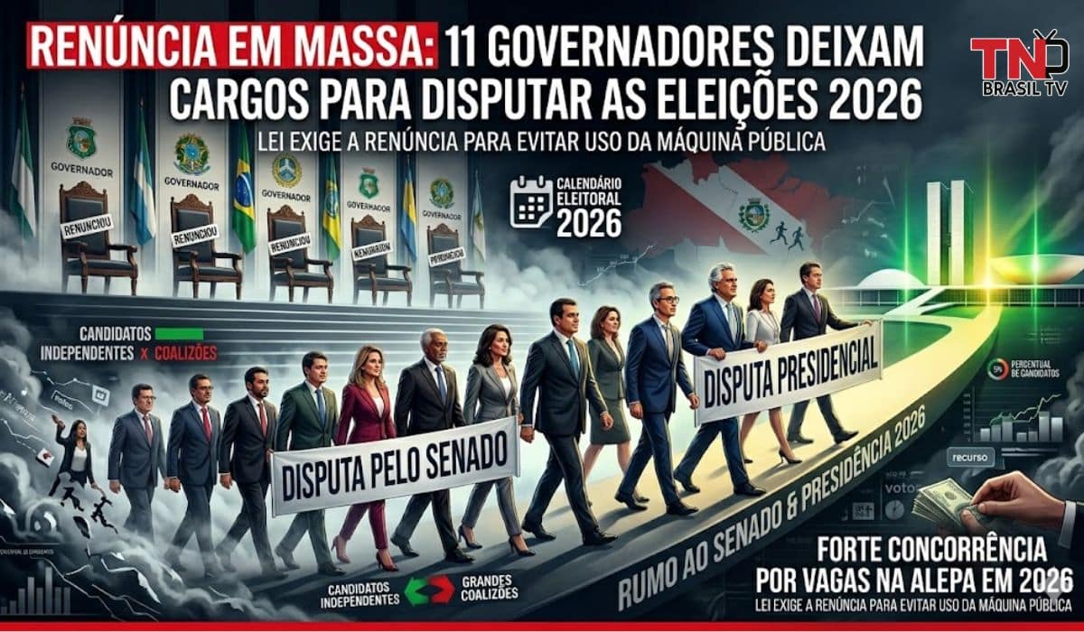 Renúncia em massa: 11 governadores deixam cargos para disputar as Eleições 2026