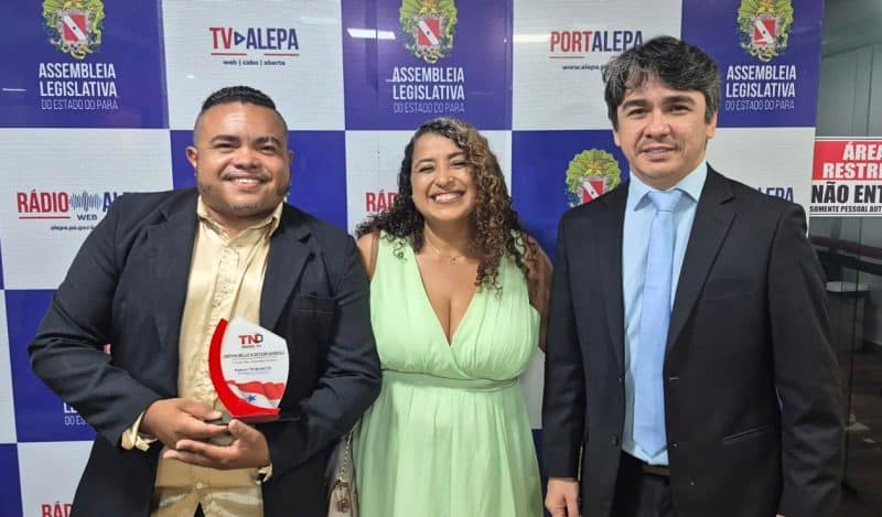 A dupla Cinthya Mello e Geyzon Barbosa é homenageada com o Prêmio TN Brasil TV: Destaques do Pará 2025
