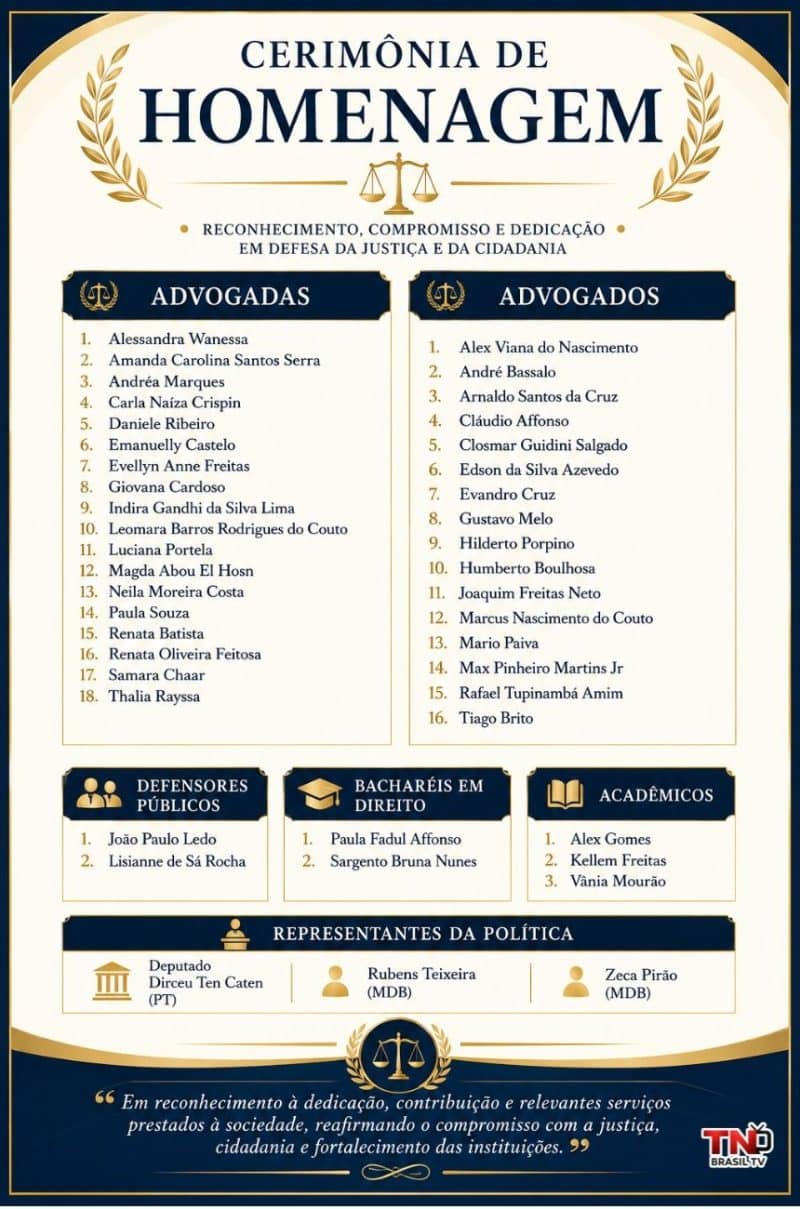 2ª Edição do Prêmio JusPará homenageia juristas e autoridades em Belém