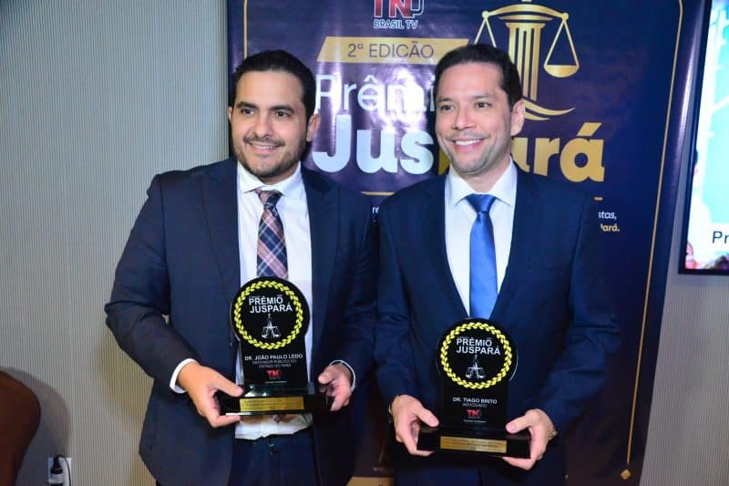 João Paulo Ledo e Tiago Brito na 2ª Edição do Prêmio JusPará / Foto: TN