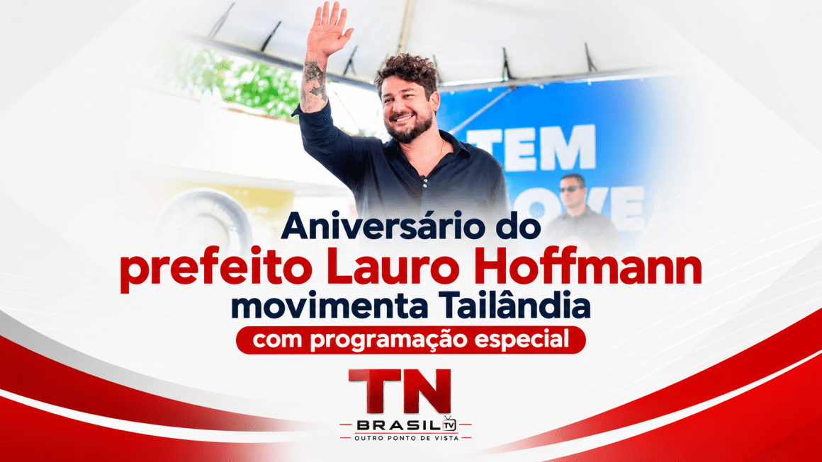 Aniversário do prefeito Lauro Hoffmann movimenta Tailândia com programação especial As comemorações do aniversário do prefeito de Tailândia (PA), Lauro Hoffmann, reúnem moradores com shows no Distrito Palmares e a tradicional Corrida do Lauro.