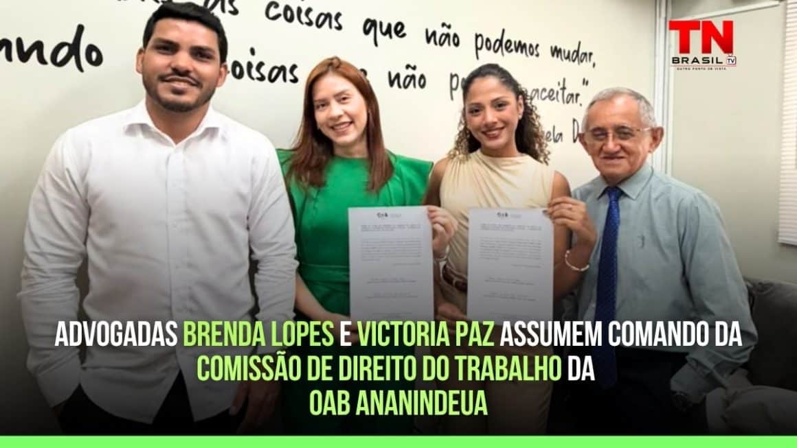 Advogadas Brenda Lopes e Victoria Paz assumem comando da Comissão de Direito do Trabalho da OAB Ananindeua Brenda Lopes e Victoria Paz assumem a presidência e vice-presidência da Comissão de Direito do Trabalho da OAB Ananindeua, nomeadas por Michel Batista.