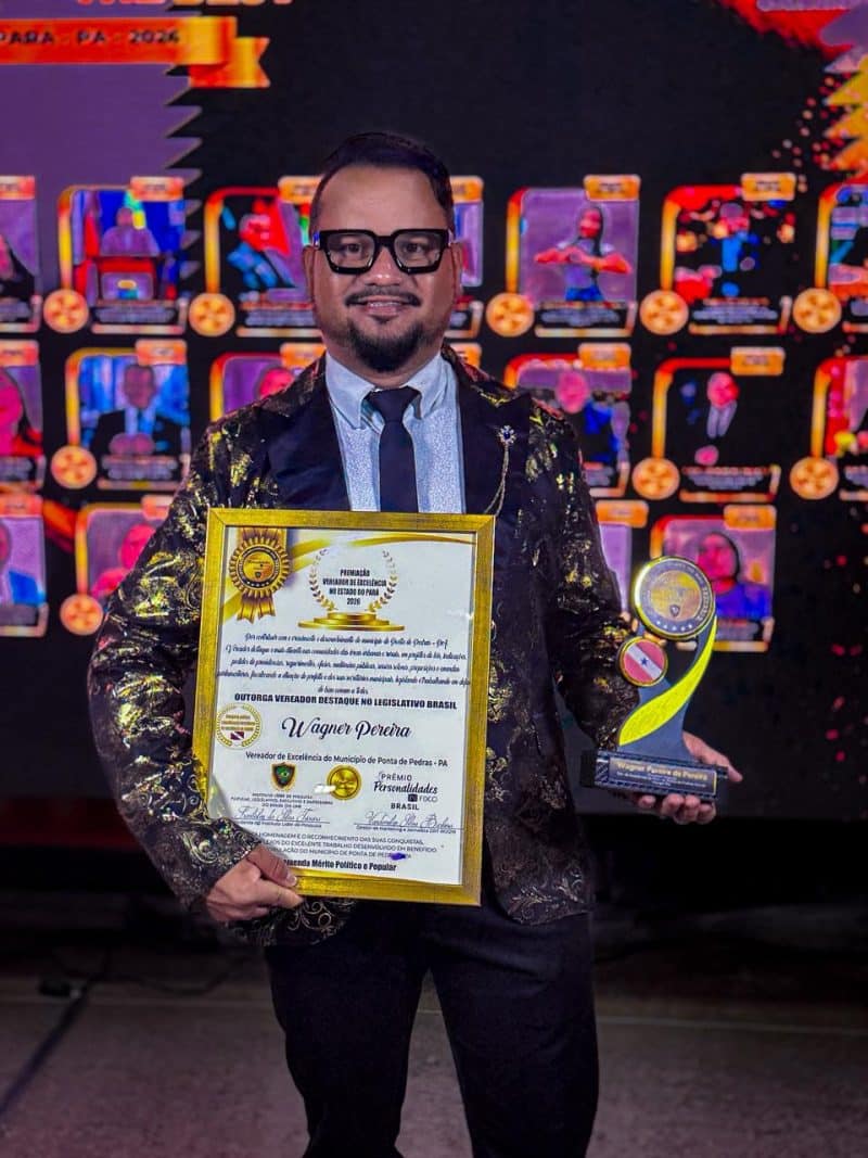 Wagner Pereira recebe prêmio 'Vereador de Excelência' pelo terceiro ano consecutivo