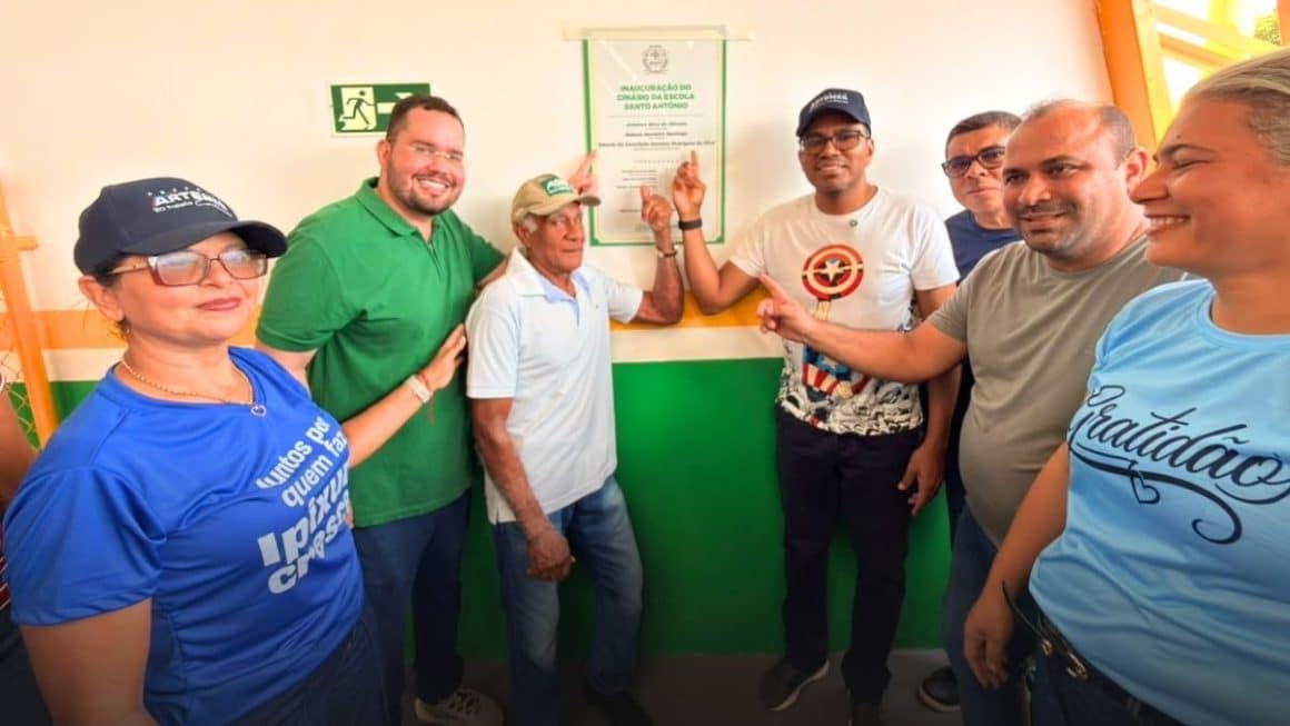 Ipixuna do Pará: Artemes Oliveira entrega ginásio aguardado há anos pela comunidade Escolinha