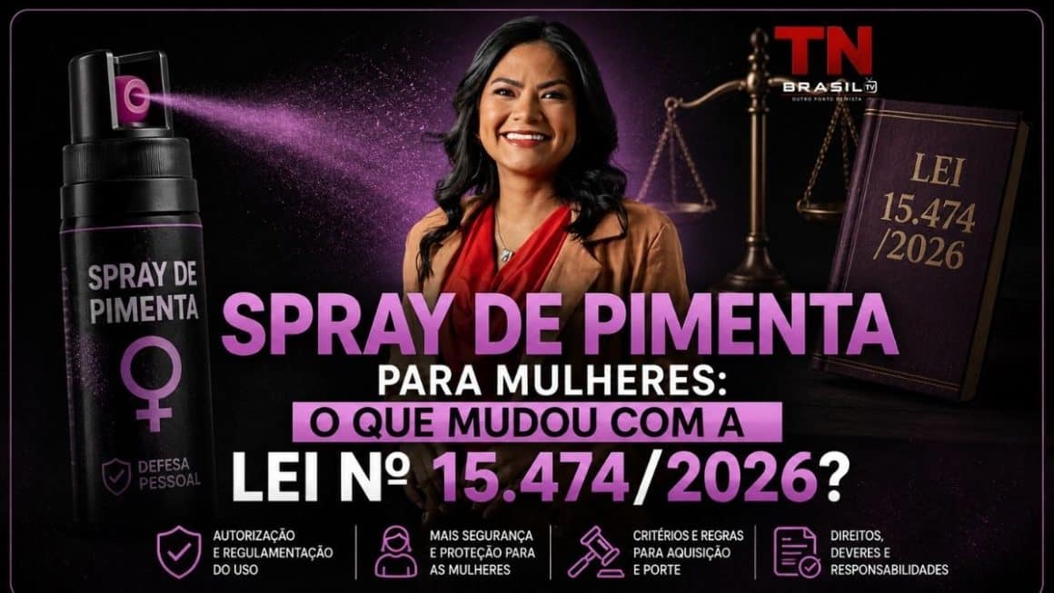 Spray de pimenta para mulheres: o que mudou com a Lei nº 15.474/2026? Spray de pimenta para mulheres: o que mudou com a Lei nº 15.474/2026?