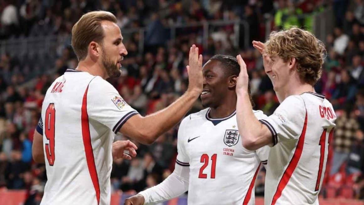 Com gols de Kane e Gordon, Inglaterra vence a Tchéquia pela Nations League Com gols de Kane e Gordon, Inglaterra vence a Tchéquia pela Nations League